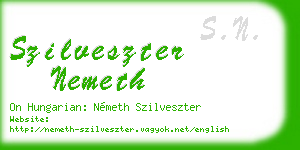 szilveszter nemeth business card